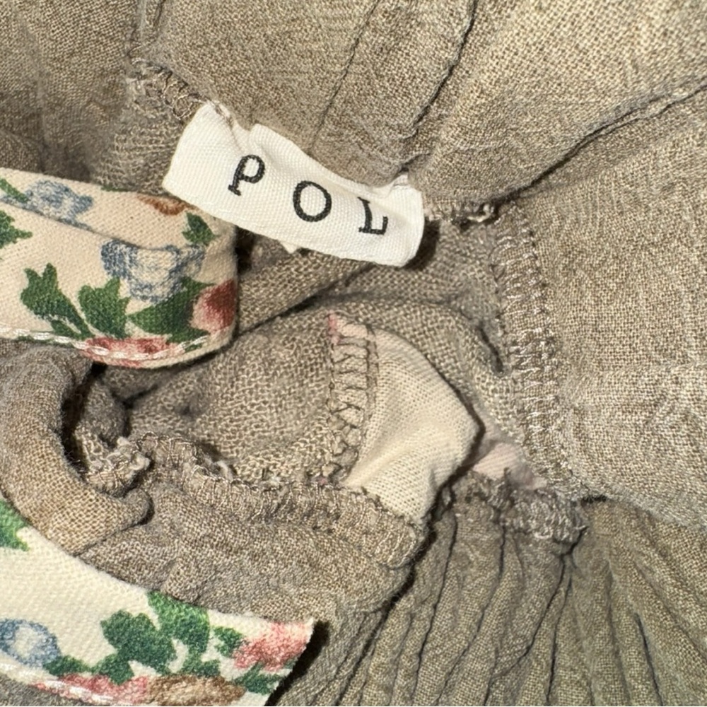 POL Patchwork Boho Hippie Pants Linen Blend Lounge Bohemian Festival Size M NWT - Picture 8 of 12
